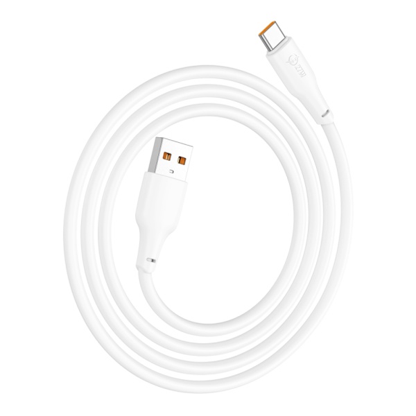 Кабель HOCO X93 USB Type-C cable, 1м, 100W, белый